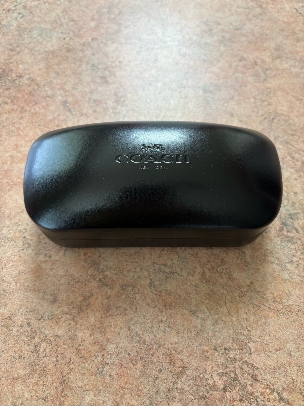 Coach Black Hard Sunglasses Case with Embossed Logo